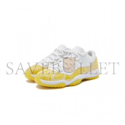 NIKE JORDAN 11 RETRO LOWYELLOW SNAKESKIN AH7860-107